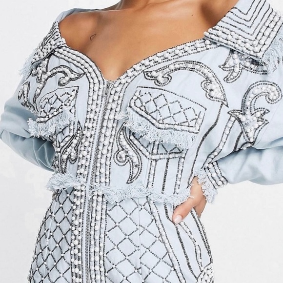 Denim Pearl ASOS Dress - Picture 2 of 4